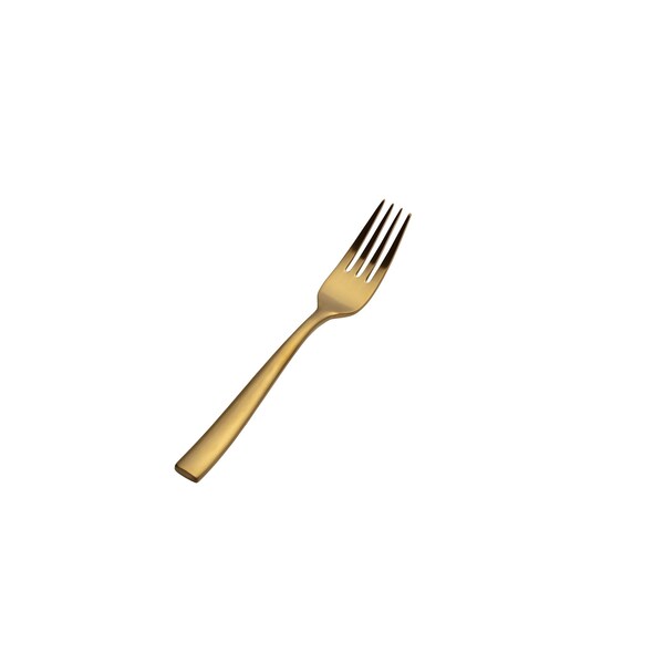 Bon Chef Manhattan, Salad/Dessert Fork, Matte Finish, 18/10, 6.75" - Gold Matte , set of 12 S3007GM - main